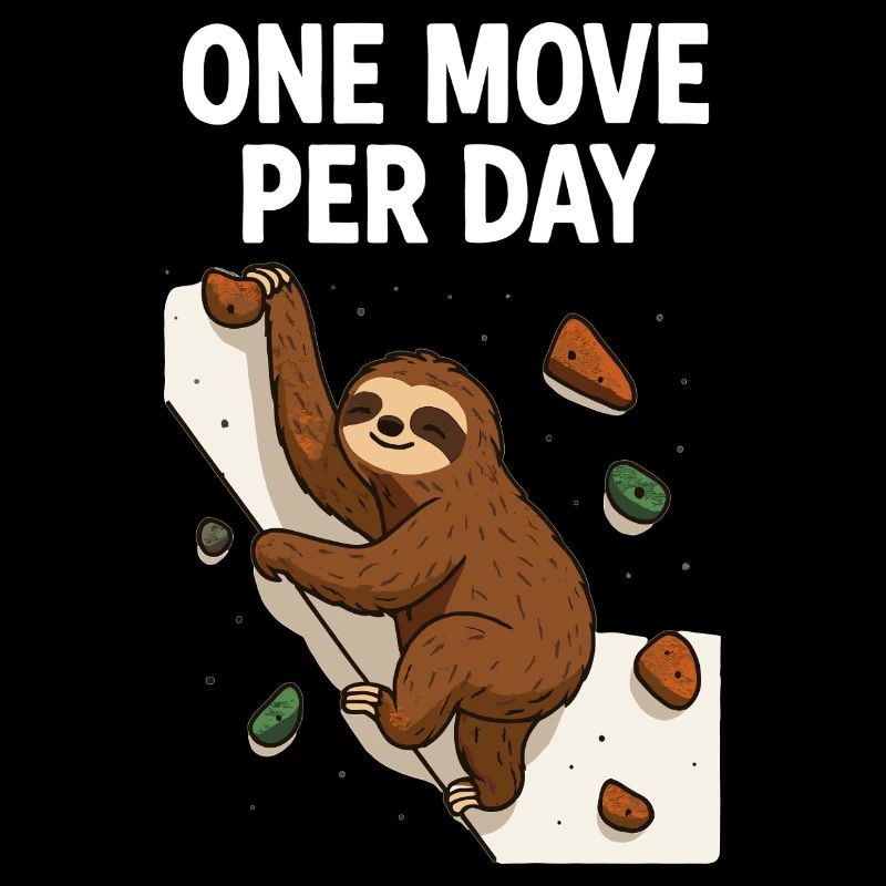 Faultier Bouldern: One Move Per Day Design