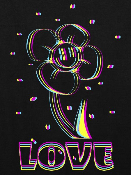 Neon Flower Love