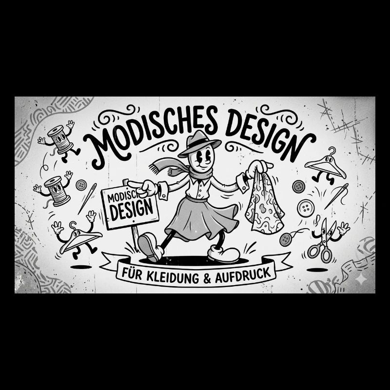 Nähkunst Modedesign Comic