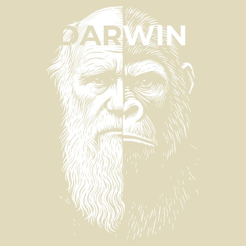 Darwin Gorilla Split Portrait Design