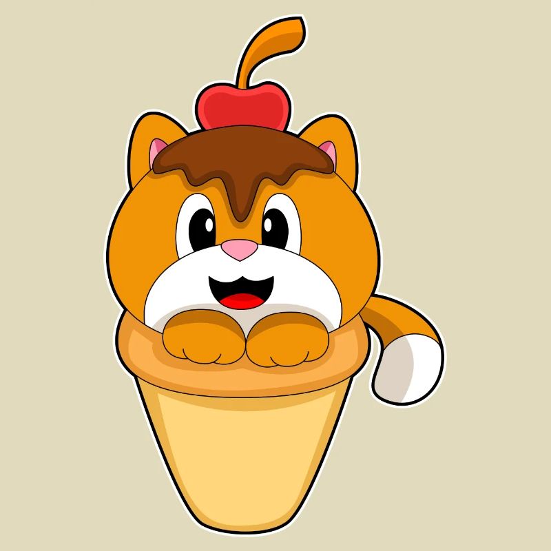 Glace gaufre pour chat