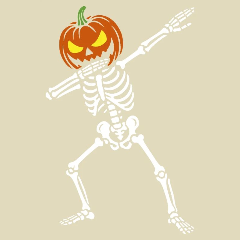 Halloween Dab Dance Skeleton - Dabbing Pumpkin