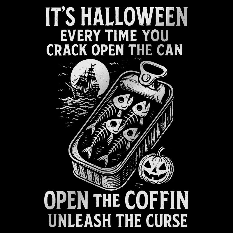 Halloween Fish Cans Spooky Design 