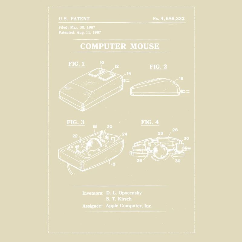 Retro Computer Mouse Blueprint