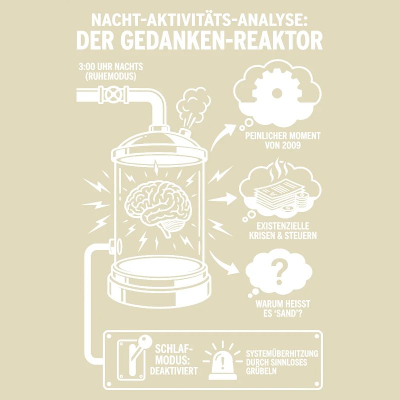 Graphique d’analyse de nuit drôle du réacteur de pensée