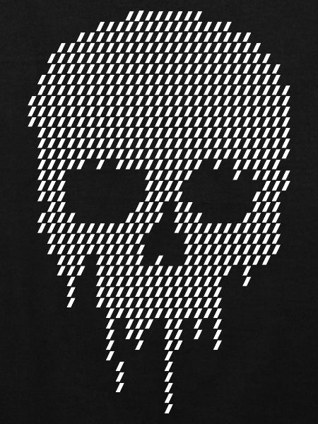Dripping Pixel Skull