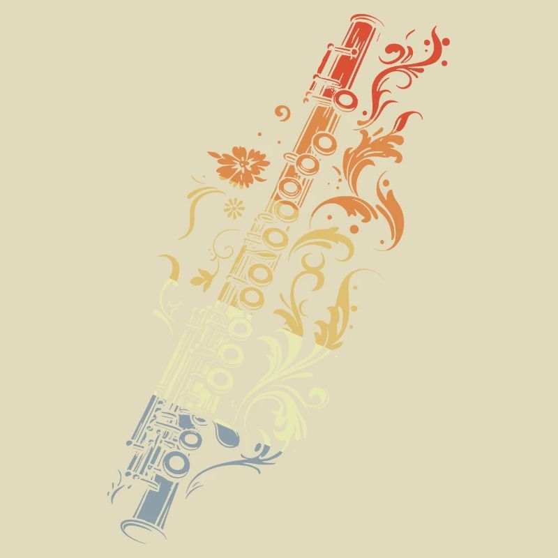 Flûte Graphique Style Rétro