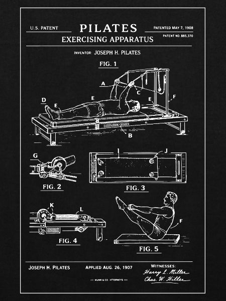 Pilates-Reformer-Blaupause