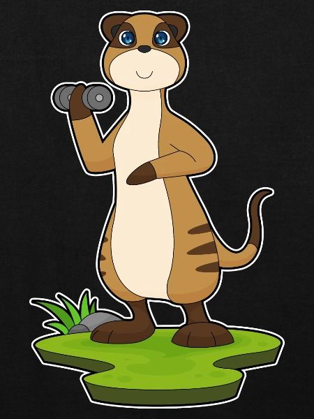 Culturiste avec haltères Suricate