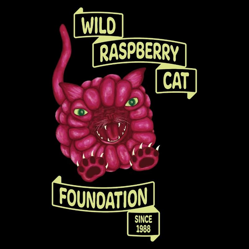 Chat sauvage aux framboises