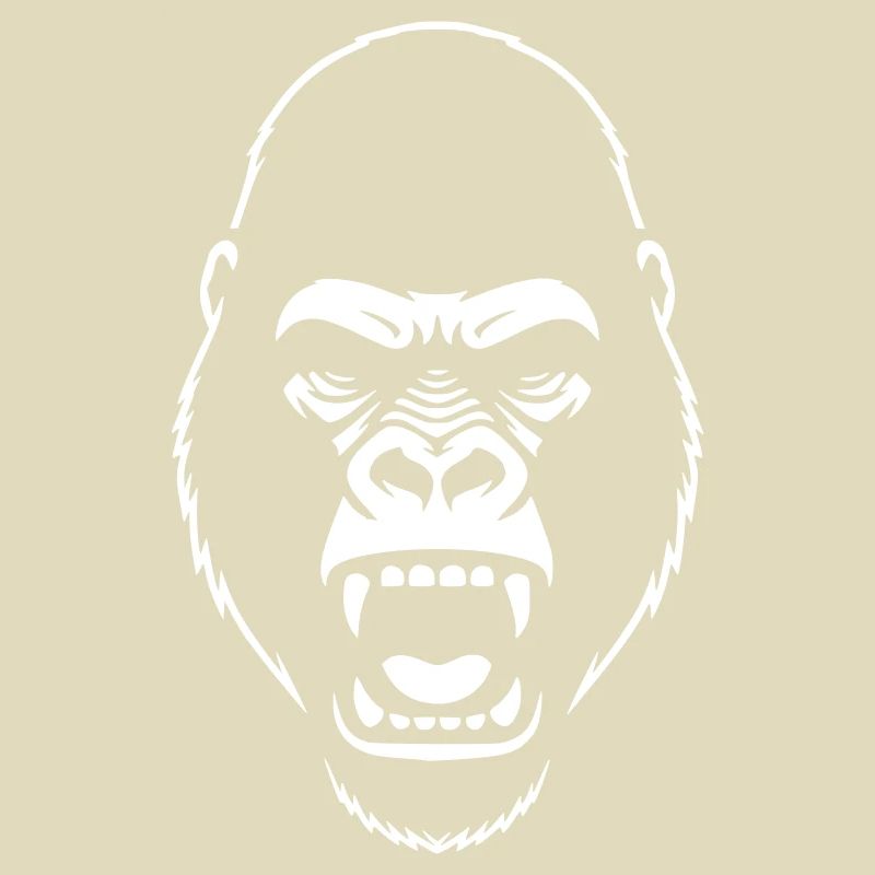 Gorilla Stencil: Elegant Grunge Statement