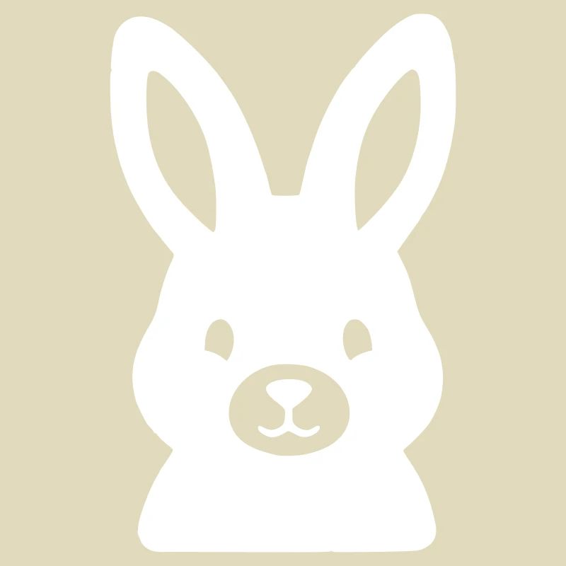 Cute Bunny Head Comic Clean Vector