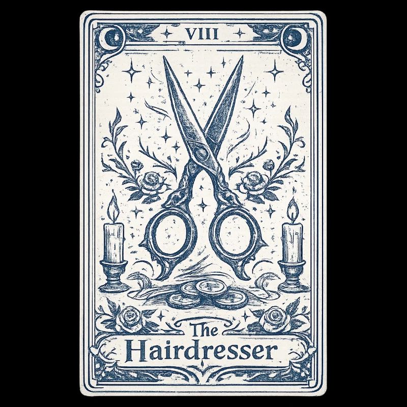 Friseur-Tarotkarten-Illustration