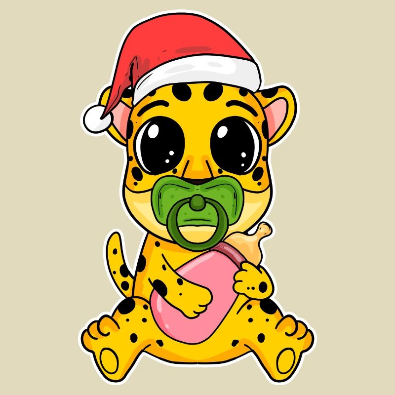 Guépard bébé Noël Noël enfant en bas âge