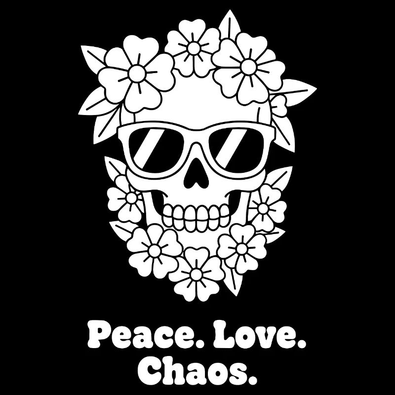 Fleur Crâne Paix Chaos