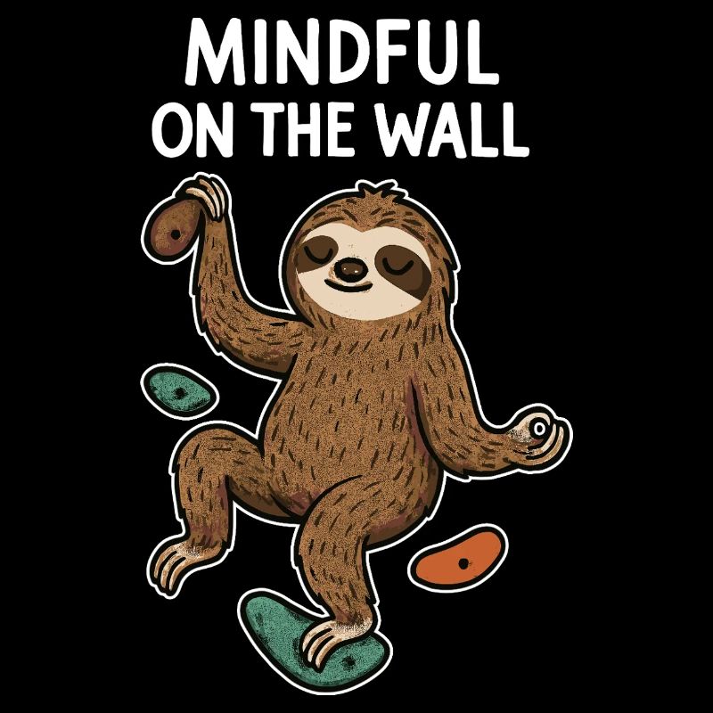 Mindful on the Wall – Zen Sloth on Wall
