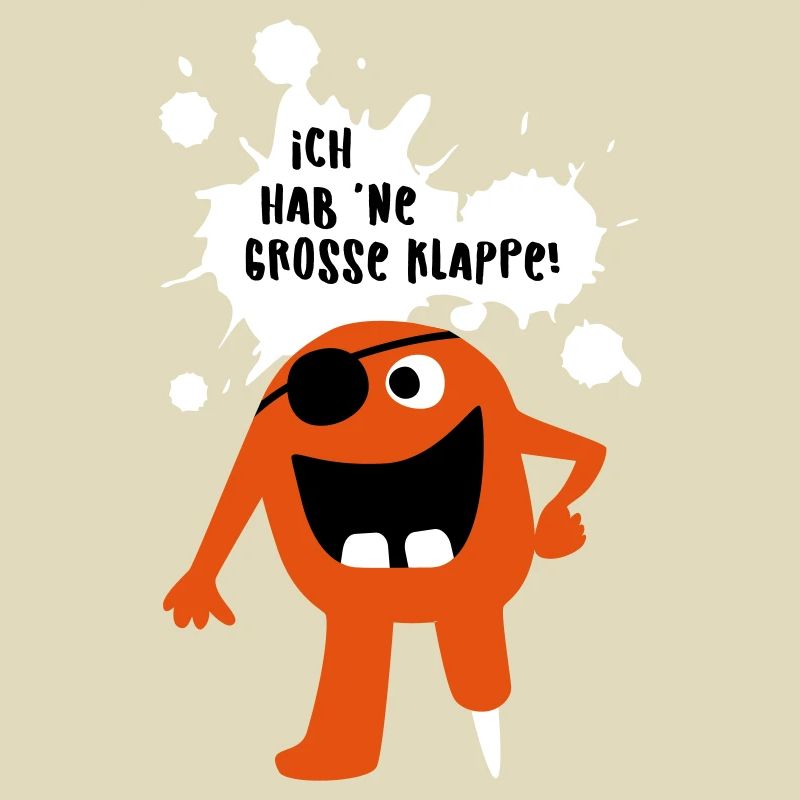 Monster große Klappe Großmaul Comic coole Quotes
