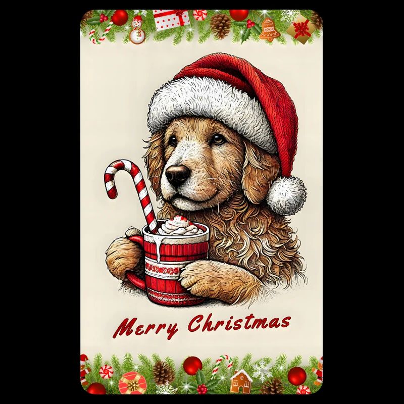 Chiot de Noël au chocolat chaud