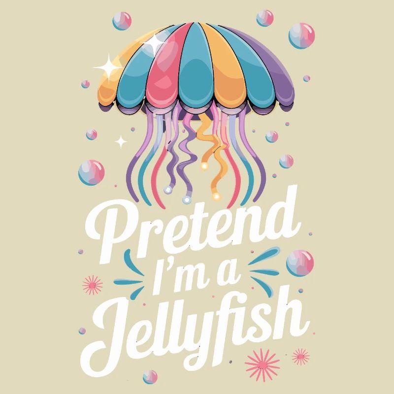 Faites comme si j’étais une méduse Expression de méduse colorée pour