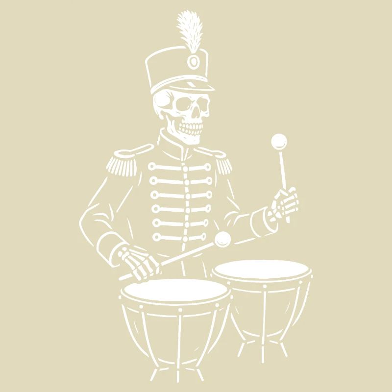 Skeleton Drummer in Parade Uniform