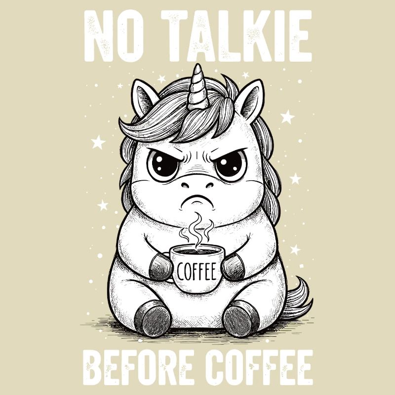 Pas de conversation devant une licorne amoureuse du café