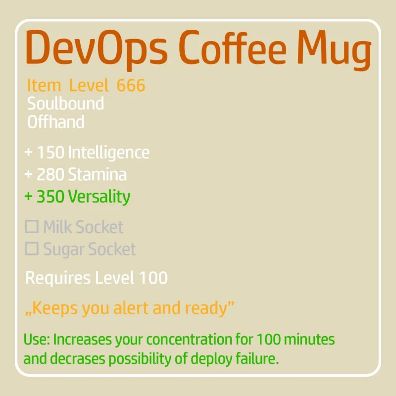 Thème d’administration système de tasse à café DevOps