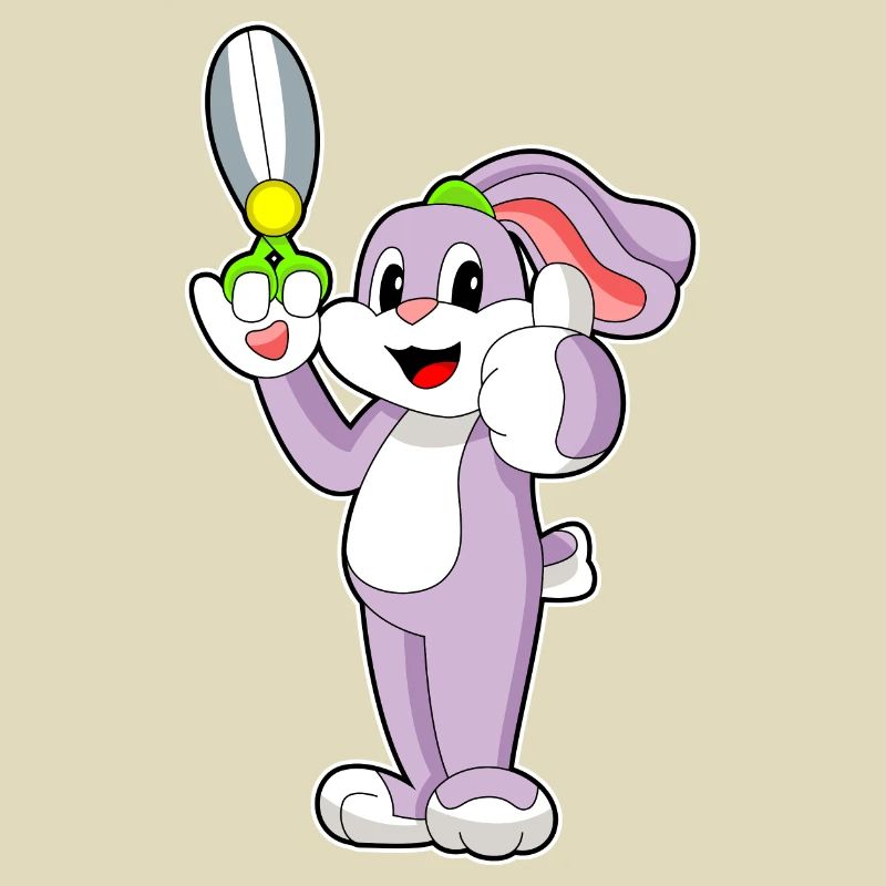 Ciseaux de coiffeur lapin