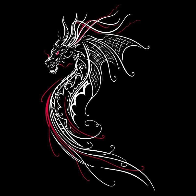 Drache Fantasy Feuerdrache rot