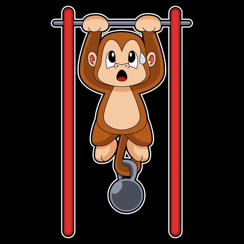 Monkey Bodybuilder Pull-ups Bodybuilding
