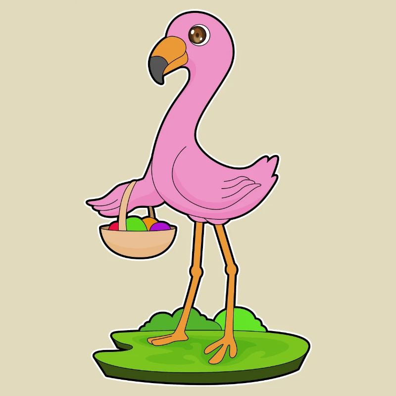 Flamingo Fruit Basket