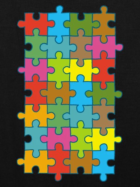 Mehrfarbiges Puzzle