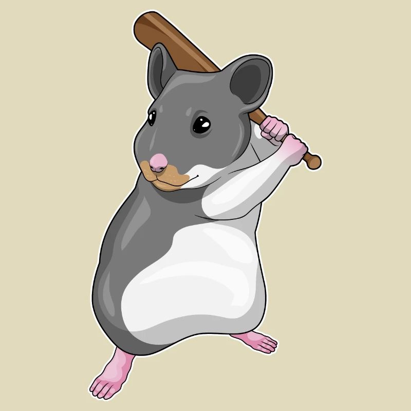 Hamster Baseball Batte de Baseball