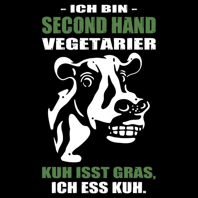 Vegetarier Kuh Isst Gras Ich Ess Kuh