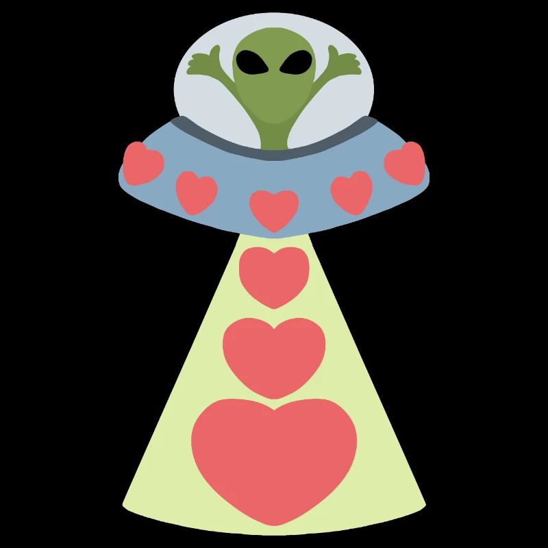 Weltraum Liebe Alien Valentin