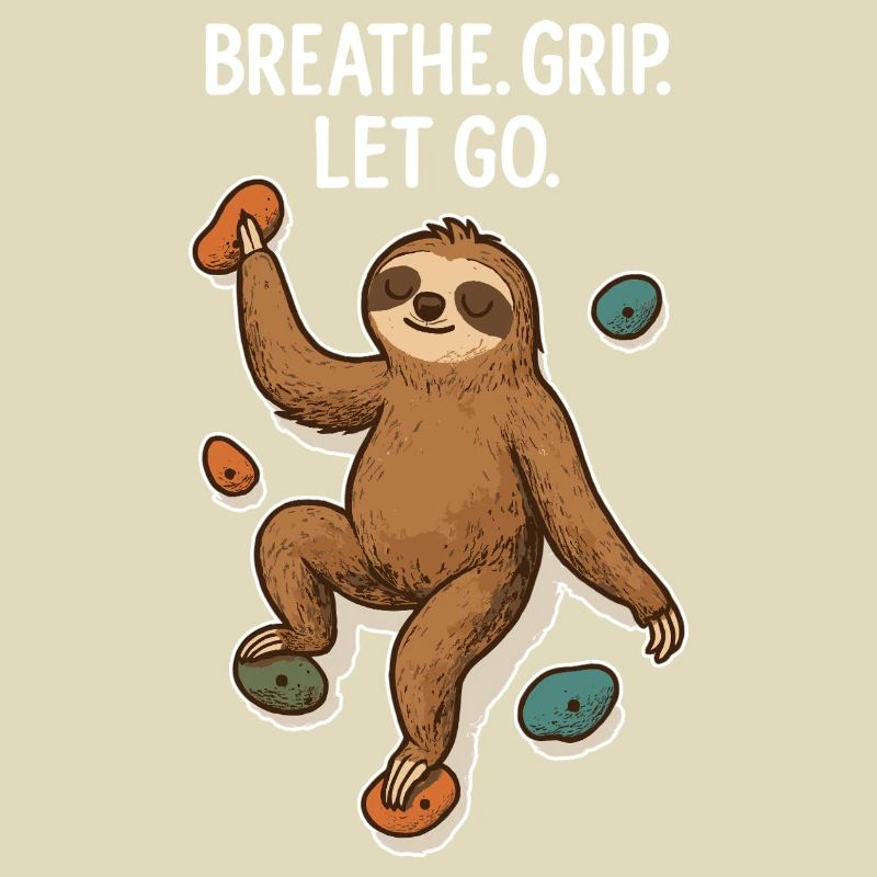 Zen Sloth: Grip Let Go Climbing