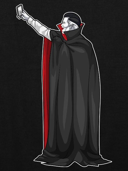 Selfie d’Halloween vampire