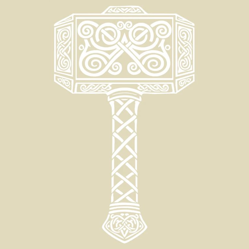 Mjölnir Thors Hammer Wikinger-Maskottchen