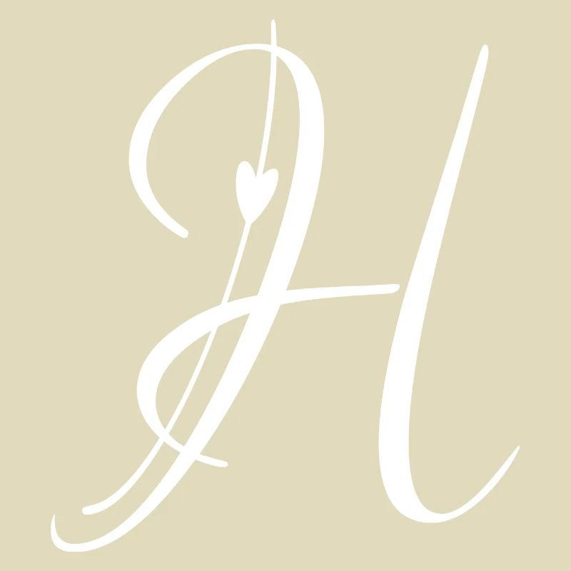 Buchstabe H Initiale Alphabet Monogramm Taschenfläche