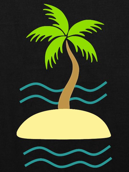 Palmier vert île mer