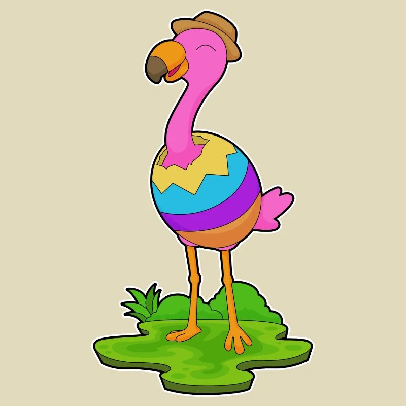 Flamingo Easter Easter Egg