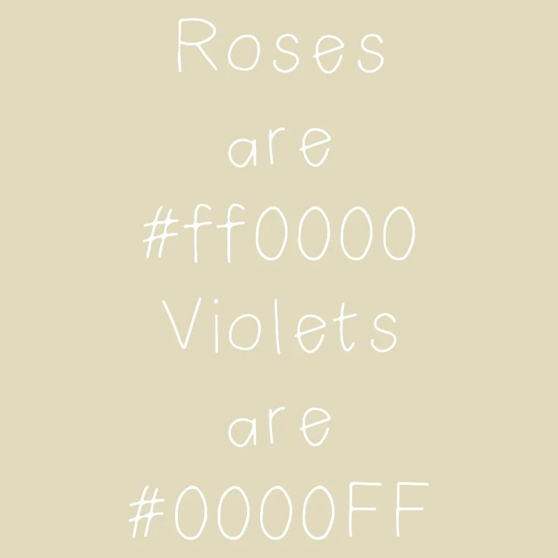 Blague sur le code couleur hexadécimal pour développeurs, codeurs et web...