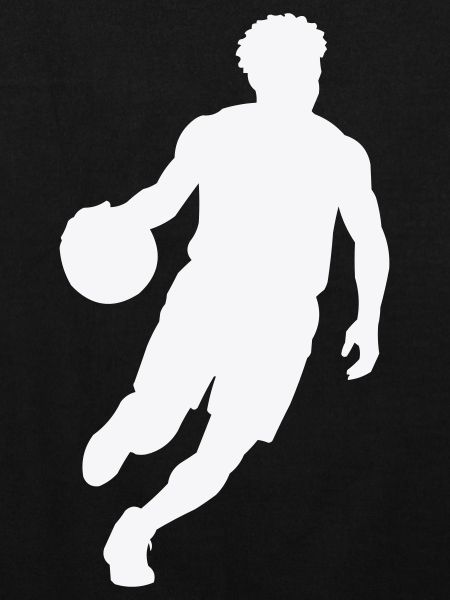 Silhouette de basket sautée