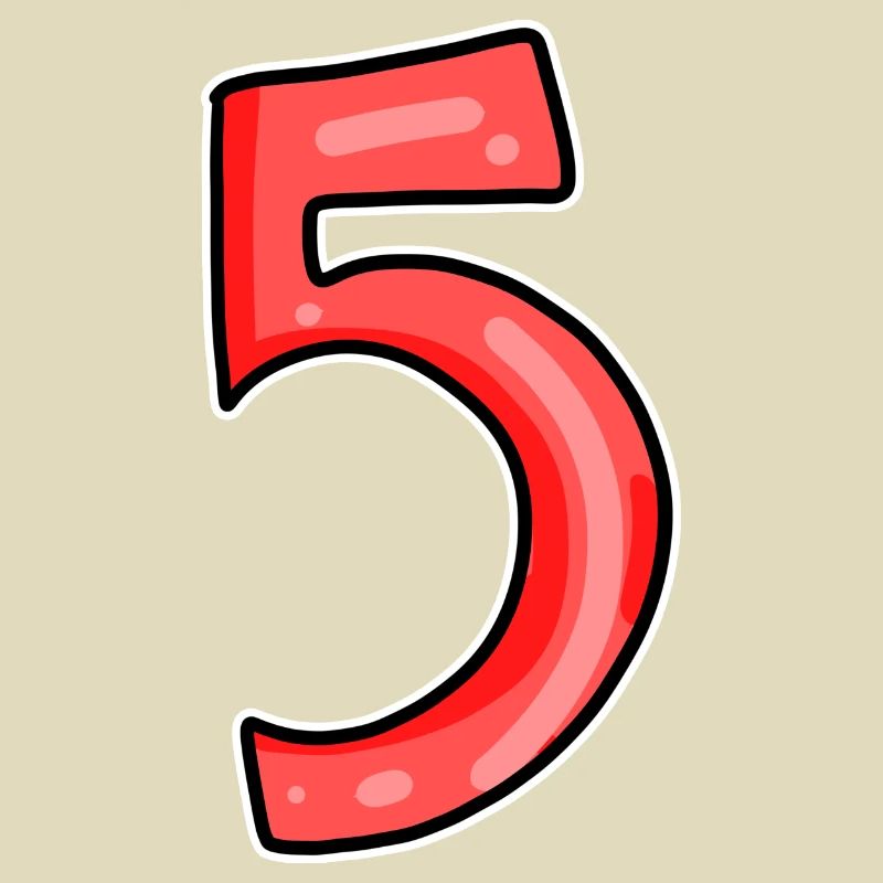 5 red