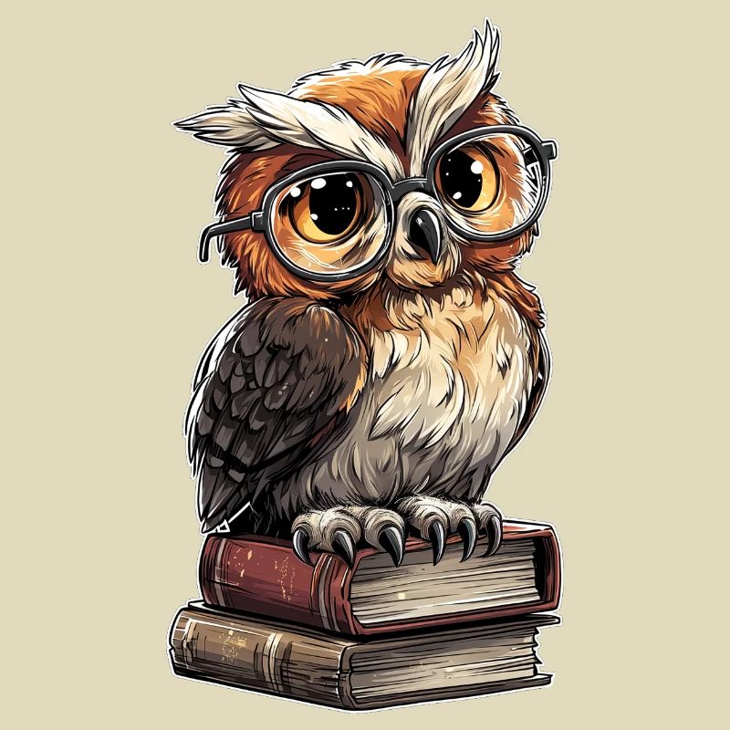 Owl Wise Stack Librarian Humor Buchclub