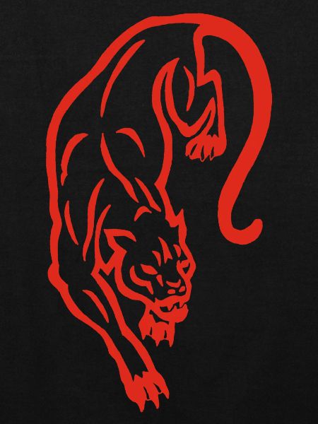 Silhouette de panthère rouge