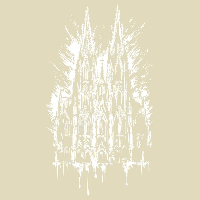 Kölner Dom Graffiti Splash Illustration