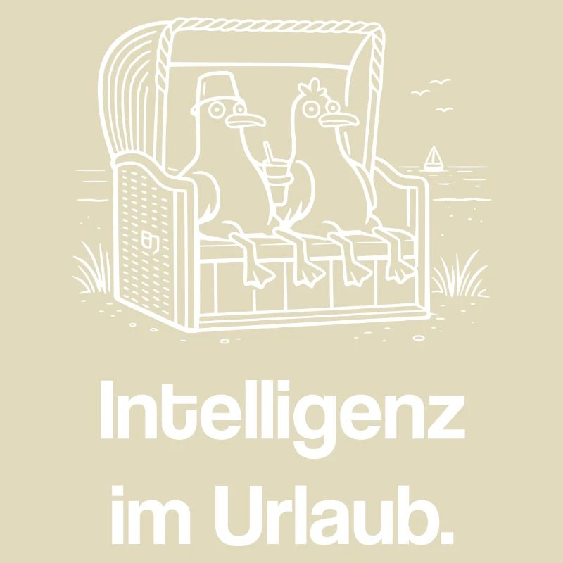 Möwen Intelligenz Urlaub Strandkorb witzig