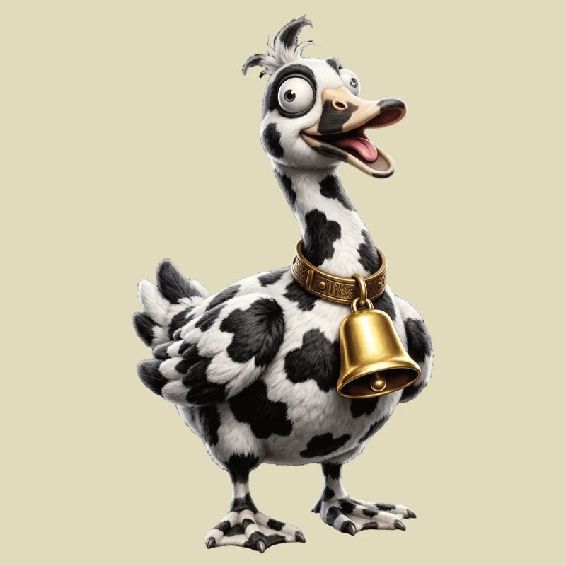 Funny Mixed Goose Cow Pattern