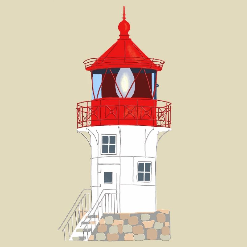 Île de Hiddensee, phare Gellen, pas de texte