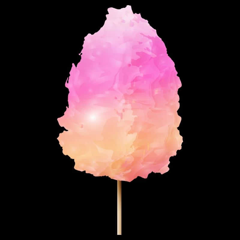 fluffy cotton candy with a colorful gradient